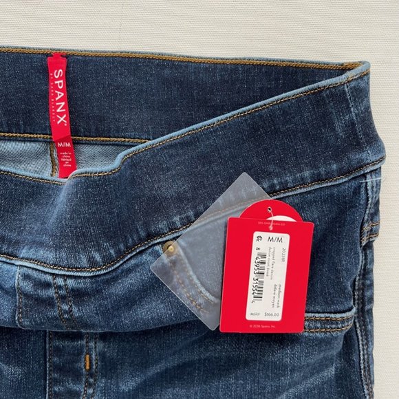 Spanx 20231R Cropped Flare Denim Jeans Medium Wash - Picture 7 of 8